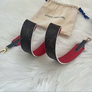 Louis Vuitton Bandouliere Monogram and Red Strap